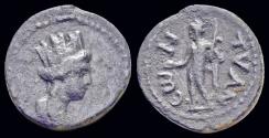 Ancient Coins - Cappadocia Tyana Time of Trajan Pseudo-autonomous AE18 Perseus standing front