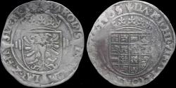 World Coins - Southern Netherlands Brabant Karel V (Charles Quint) 1/2 silver real no date