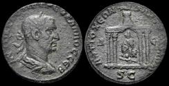 Ancient Coins - Seleucis and Pieria Antioch Trebonianus Gallus AE tetrassarion shrine