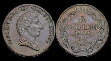 World Coins - Sweden Carl XIV 2 skiiling Banco 1837