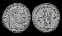 Ancient Coins - Constantius I Chlorus, as Caesar, AE follis Moneta standing left