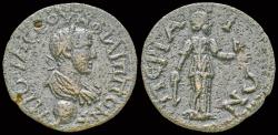 Ancient Coins - Pamphylia Perge Philip II AE19 Artemis standing right
