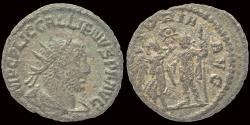 Ancient Coins - Gallienus Billon antoninianus Emperor receiving wreath from Victory