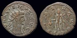 Ancient Coins - Gallienus AE antoninianus  Mercury standing left