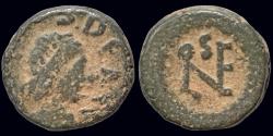 Ancient Coins - Leo I AE nummus monogram within wreath