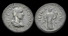 Ancient Coins - Pisidia Isinda Volusian AE25 Tyche standing left