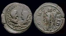 Ancient Coins - Thrace Anchialos Gordian III and Tranquillina AE28 (pentassarion)