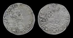 World Coins - Southern Netherlands Filips II 1/2 filipsdaalder 1586- scarce Arras mint