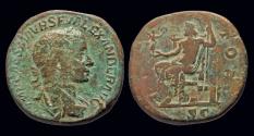 Ancient Coins - Severus Alexander AE sestertius Jupiter seated left