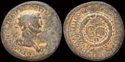 Ancient Coins - Trajan AE As  S C in wreath