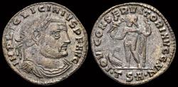 Ancient Coins - Licinius I Silvered follis Jupiter standing to left