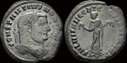 Ancient Coins - Constantius I, as Caesar AE follis Carthage standing facing