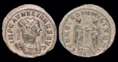 Ancient Coins - Aurelian billon antoninianus Sol standing left