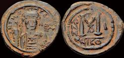 Ancient Coins - Maurice Tiberius follis Large M