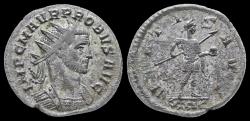 Ancient Coins - Probus silvered antoninianusProbus standing right with spear and globe