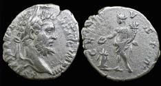 Ancient Coins - Septimius Severus AR denarius  Genius standing left