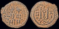 Ancient Coins - Justin II & Sophia AE follis Large M