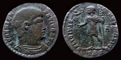 Ancient Coins - Magnentius maiorina Magnentius standing left