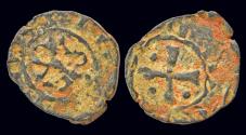 World Coins - Crusader Lusignan Kingdom of Cyprus Henry II AE denier