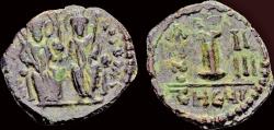 Ancient Coins - Justin II & Sophia AE decanummium Large I