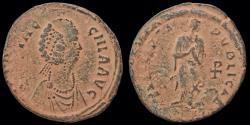 Ancient Coins - Aelia Flaccilla, Augusta AE follis  empress standing facing