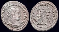 Ancient Coins - Valerian I AR antoninianus the Orient presenting wreath to Emperor