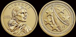World Coins - USA 1 dollar 2021- Native American- US Army