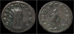 Ancient Coins - Gallienus billon antoninianus Mars standing left.