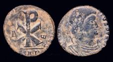 Ancient Coins - Magnentius AE maiorina Chi-Rho