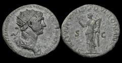 Ancient Coins - Trajan AE dupondius Felicitas standing left