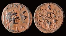 Ancient Coins - Zeno AE nummus Victory advancing left