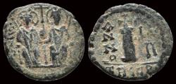Ancient Coins - Justin II with Sophia AE decanummium