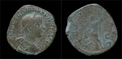 Ancient Coins - Gordian III AE sestertius Libertas standing left