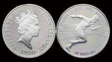 World Coins - Cook Islands 10 dollar 1990- Olympic Summergames in Barcelona 1992