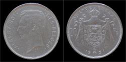 World Coins - Belgium Albert I 20 frank (4belga) 1931FR-pos B