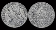 World Coins - Vatican City Pius IX 5 soldi 1867R