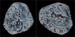 World Coins - Spain Philip II 2 caurtos-marvedis ND Cuenza mint