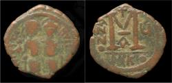 Ancient Coins - Justin II & Sophia AE follis Nicomedia mint.