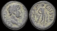 Ancient Coins - Judaea Gaza Hadrian AE18 Heracles standing front