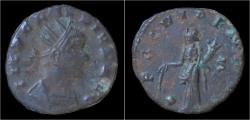 Ancient Coins - Claudius II Gothicus billon antoninianus Providentia standing left