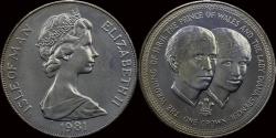 World Coins - Isle of Man 1 crown 1981 Prince Charles and Lady Diana
