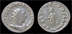 Ancient Coins - Valerian I AR antoninianus Apollo standing facing