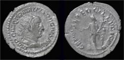 Ancient Coins - Trajan Decius AR antoninianus Genius standing left