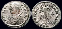 Ancient Coins - Licinius I silvered follis Jupiter standing left