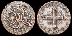 World Coins - Italy, House of Savoy. Carlo Emanuele IV BI Soldo 1798