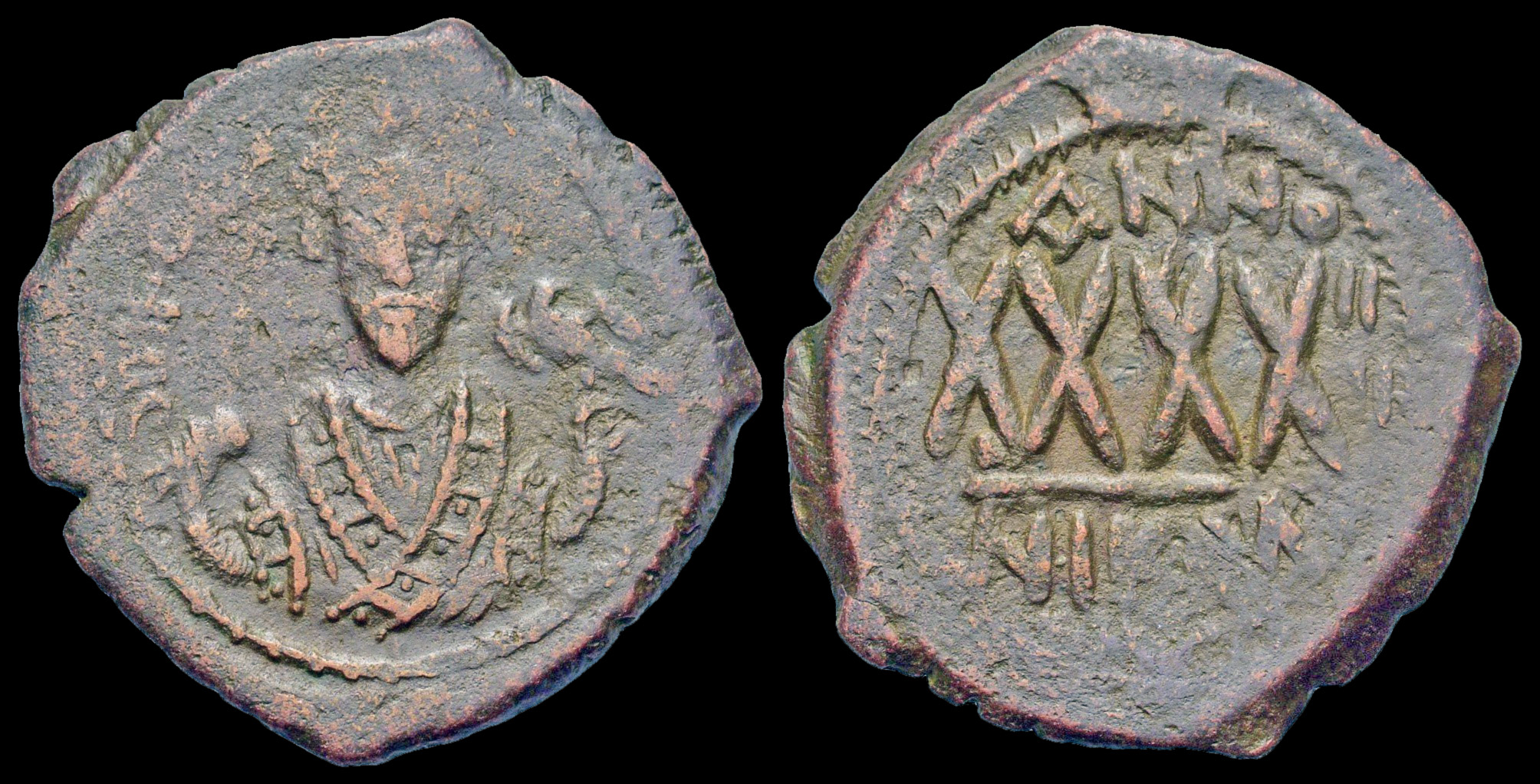 Phocas AE follis large XXXX | Byzantine Coins