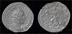 Ancient Coins - Trajan Decius AR antoninianus Victory running left