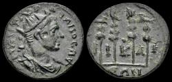 Ancient Coins - Bithynia Nikaia Gordian III AE hemiassarion three military standards