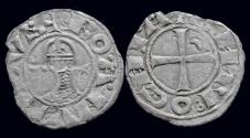 World Coins - Crusader Antioch Bohemond III AR denier