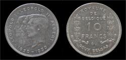 World Coins - Belgium Albert I 10 frank (2 belga) 1930FR-pos A
